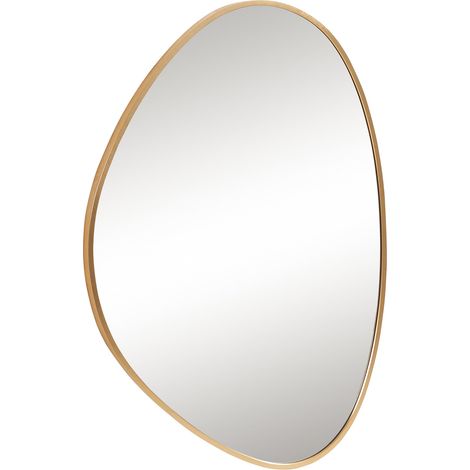 Miroir décoration moderne design mural 75 x 53 cm doré