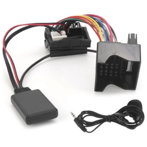 Adaptateur audio de câble AUX-IN Bluetooth 5.0 pour voiture adapté pour citroën C2/ C3/ C4/ C5/ C6 avec microphone (1/5)