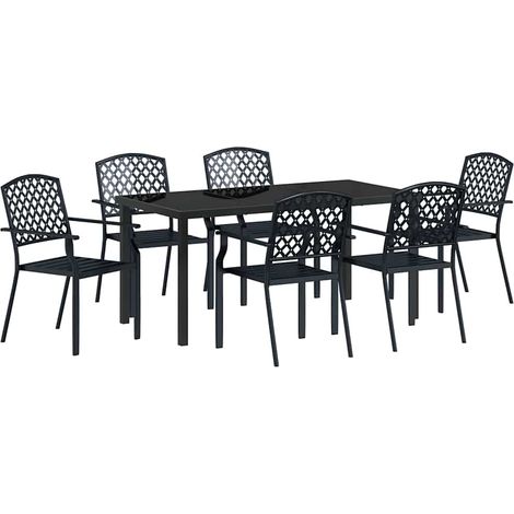 Maison Exclusive - Set da Pranzo per Giardino 7 pcs Antracite (1/5)