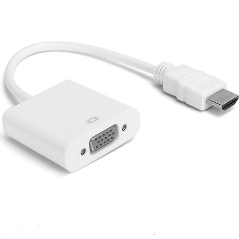 MULTII HD-zu-VGA-Konverterkabel mit 3,5-mm-Audioanschluss für Chromebook/Raspberry Pi/Xbox (weiß) (1/5)