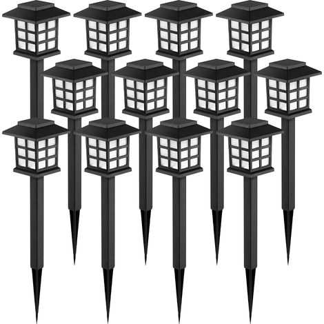 12 luces solares para patio, jardín, villa, casa y terraza: iluminación solar decorativa para exteriores, luz de colores. (1/5)