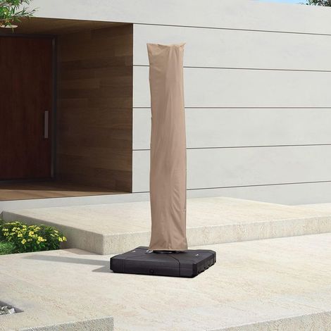 Parkside – 3,6 m quadratische Ampelschirmhülle – Strapazierfähiges, wasserdichtes Polyester – UV-Schutz 250–300 – Inklusive Teleskopstange (1/5)