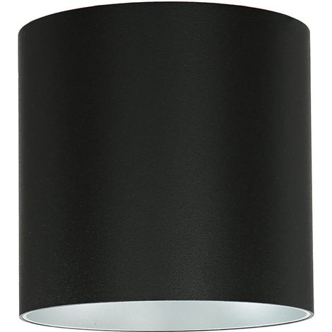 Deckenstrahler Schwarz Silber Metall rund Ø12,7cm GU10