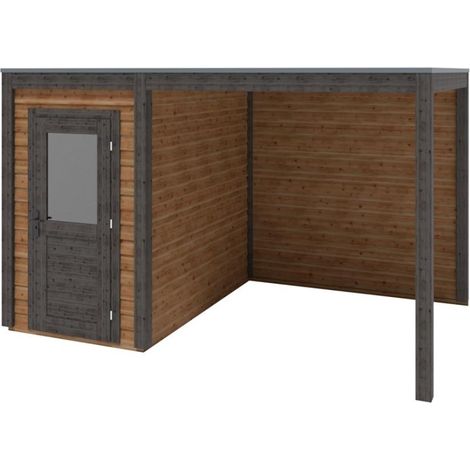 Casetta da giardino in legno Veya 4.06x2.59 m - 10.52 m2 - 28 mm - impregnata - 000181 (1/3)