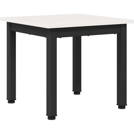 Maison Exclusive - Couchtisch Weiß 40 x 40 x 36 cm Massives Kiefe (1/5)