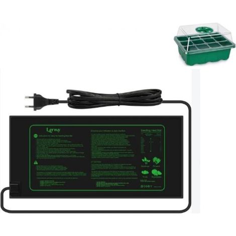 Tapis chauffant imperméable pour serre, accélère germination.