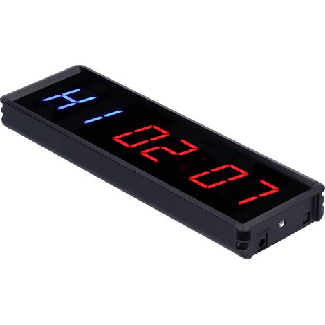 Minuteur d'intervalles avec affichage numérique LED 1,5 pouce, compte à rebours/compte à rebours et télécommande pour la maison, la salle de sport ou le bureau (1/5)