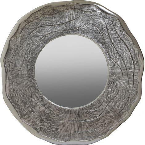 Premier Housewares Silva Large Oak Effect Silver Wall Mirror (1/5)