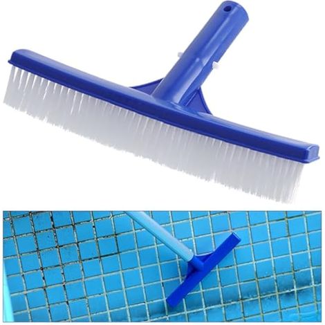 Brosse de nettoyage pour piscine - Plastique robuste - Pour les parois et le fond - Tête de balai large de 26 cm (1/5)