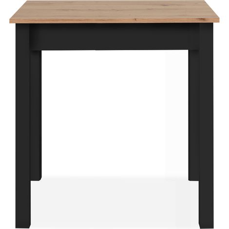 Tavolo da Pranzo CAPRI - Rovere Artigianale & Nero - Quadrato - 4 persone - 90 x 67 x 76 cm (1/4)