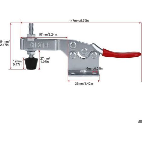 4pcs serre-joints à levier – 90 kg de charge – Verrouillage automatique – pour menuiserie, soudage et assemblage (1/4)
