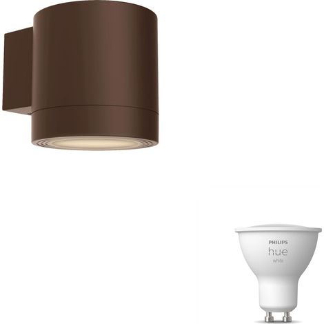 Philips Hue Fylx Aplique de Pared Exterior Down GU10 (Marrón) Luz blanca cálida - Hue White (1/5)