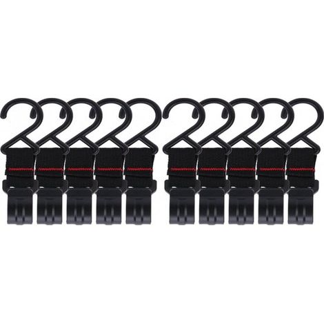 Ganci da campeggio，Ganci per tenda senza trapano，Set di 10 ganci da campeggio，Ganci multifunzionali per esterni，teloni e campeggio (1/5)