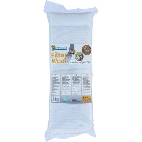 Ouate - Perlon blanc 500 gr pour filtre d'aquarium (1/2)