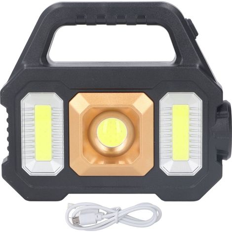 Lampe torche portable, lampe torche LED solaire haute intensité, lampe torche longue portée haute intensité pour extérieur, lampe torche rechargeable (1/5)