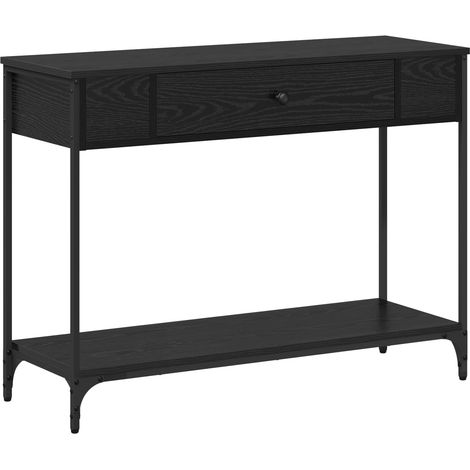 Maison Exclusive - Tavolo consolle Altro Rovere nero 100 x 34.5 x 75 cm