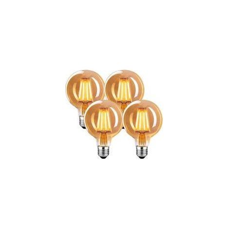 Ampoule LED E27 Vintage Dimmable 4W G80, Blanc Chaud Idéal Pour Suspension, Lampe de Table, Applique 4 Paquets (1/5)