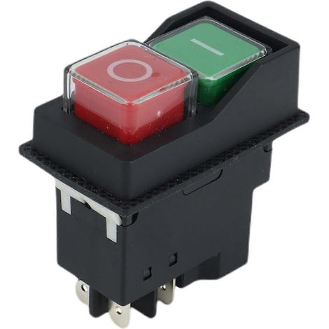 Interrupteur magnétique marche/arrêt étanche 250 V 16 A KLD28 à 4 broches pour machines d'atelier (1/5)