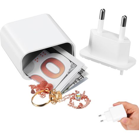 Caché - Faux Chargeur Déviation - Compartiment de Rangement Secret Boîte Bijoux Boîte de Rangement Cachée Conteneur Secret pour Pièces de monnaie (1/5)