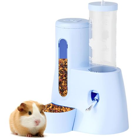2-in-1 Hamster-Wasserflasche und Futterspender – Auslaufsicheres Design für Glas-/Metallkäfige (120 ml / 4 oz, BPA-frei + doppelt auslaufsichere Sprühdüse) – Unverzichtbares Zubehör für Hamster und Mä