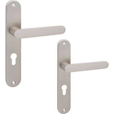 Manija de puerta interior en placa larga para inserto Kuchinox Malaga Satin KMG3M2A (1/4)