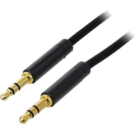 Cable Jack 3.5mm 3pin Male vers Male 2m noir