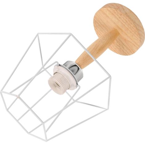 COHEALI Lampe de Table en Bois, à Poser Moderne, Blanc, Base et (1/5)