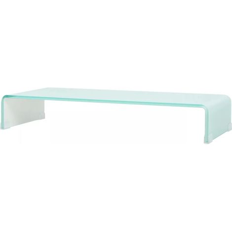 Práctico soporte de TV/buffet/monitor de diseño para televisores de cristal blanco de 80 cm 2502231