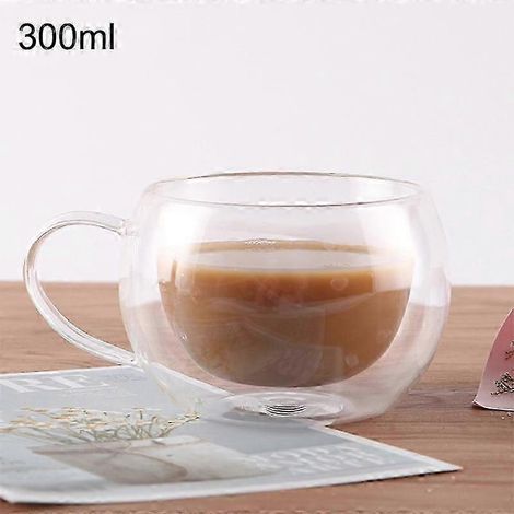Tasse à expresso en verre borosilicate à double paroi isolante, 300 ml (1/5)