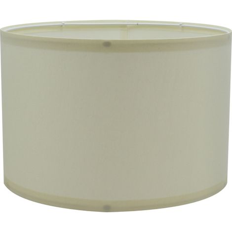 blanc Abat-jour, rond, diamètre 25 cm, hauteur 18 cm, pour lampe à poser ou à suspendre, également à peindre et à coller