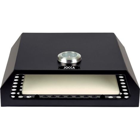 Four à pizza pour barbecue – Acier inoxydable – Dimensions 42x35x13 cm – Thermomètre intégré – Pierre à pizza amovible – Jocca (1/5)
