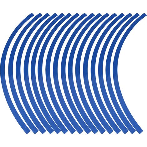 Autocollants réfléchissants universels pour roues de voiture et de moto de 16 à 19 pouces, 16 pièces par paquet (bleu) (1/5)