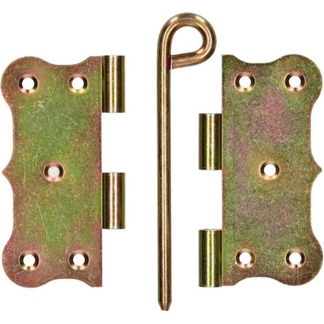 KOTARBAU Charnières de table enroulées en métal galvanisé Jaune 80 x 80 x 2 mm (1/5)