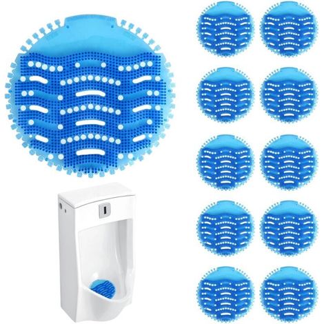 SABIR 10 Pack Grille Urinoir, Spatter-Less filtres pour urinoir, Desodorisant Urinoir avec Parfum, Cinq types de parfums, de parfum Durée 30 jours Bleue (1/5)