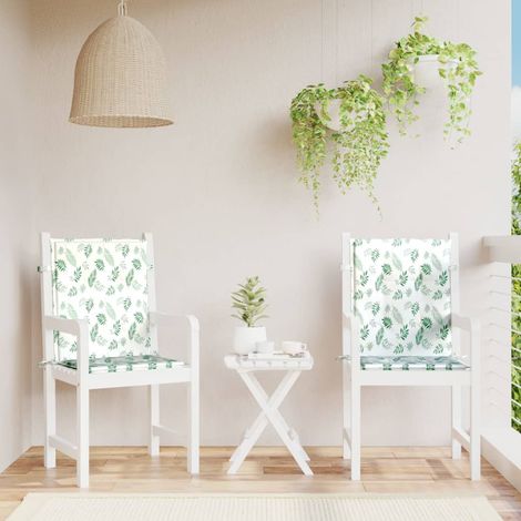 Lot de 2 Coussins de chaise à dossier bas Coussin de siège Coussins pour Fauteuil modèle de feuille BSRHS324692 (1/5)
