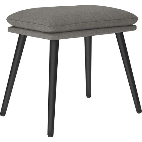 Reposapiés de tela gris claro 45x29,5x35 cm vidaXL (1/5)