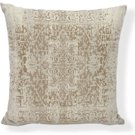 Lot de 2 Housse Coussin 45x45 Boheme Moderne Decoratif Taie d'oreiller Lin Housses de Coussin Beige Mandala Motif Carrée Coussin Decoratif pour Chaise Longue Fauteuil Salon Chambre Lit Luxe Lég (1/5)