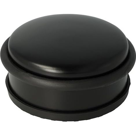 WESTCOTT E-19002 00 BUTOIR DE PORTE ROND EN ACIER INOXYDABLE ANTIDÉRAPANT 10 X 4 CM 1400 G NOIR