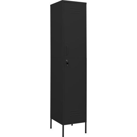 Armoire à casier Vestiaire Rangements Noir 35x46x180 cm Acier -28952 (1/5)