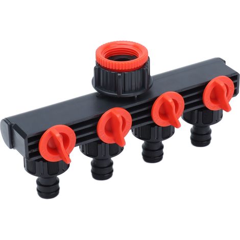 Raccord de tuyau d'arrosage à 4 voies, séparateur étanche pour irrigation horticole et agricole (1/5)