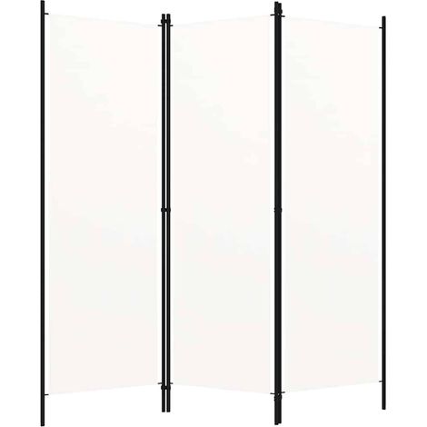 vidaXL Biombo divisor de 3 paneles blanco 150x180 cm (1/2)