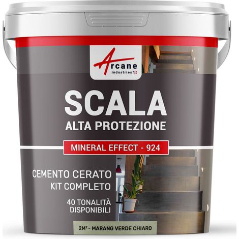 Cemento Cerato Scale - Kit Completo - 2 m² (in 2 strati) Verde Chiaro Marang - ARCANE INDUSTRIES