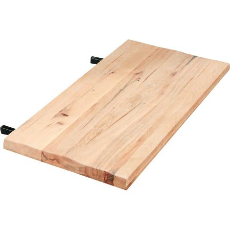 Rallonge pour table extensible en chêne blanc bords naturels 140 cm ETNA (50 cm)