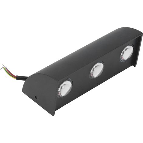 Appliques murales LED 3 LED 3W sans éblouissement, lumière douce et chaude, étanches IP65, boîtier en aluminium durable, design moderne pour extérieur (1/5)
