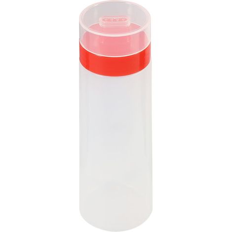 Bouteille sauce 4 trous à pression, résine sûre pour ketchup, confiture, mayonnaise, huile d'olive, jaune/rouge (1/5)