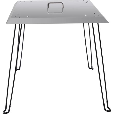 Déflecteur de chaleur, acier inoxydable, design pliable, Gris Clair (1/2)