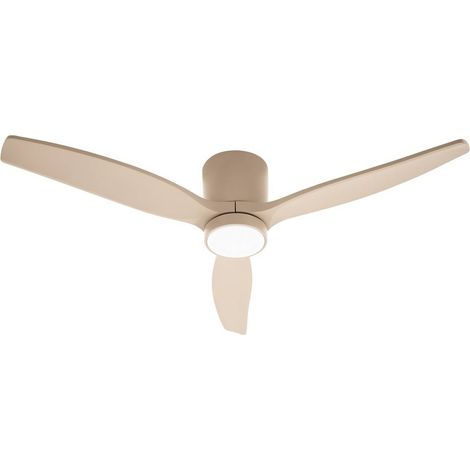 Lucande Ventilador de techo con lámpara 'Sorin' en Blanco Metal