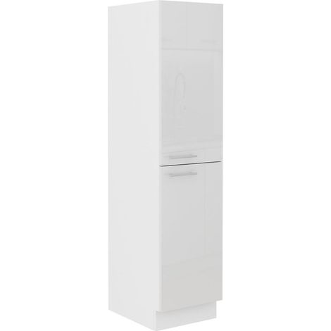 Küchen Midi Hochschrank 30 Lara Weiß Hochglanz Küchenzeile Küchenblock Küche (1/5)