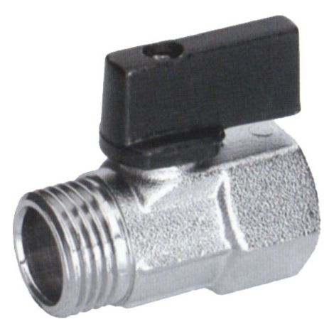 Vanne à boule mini Mf chromée Pro 3/8"