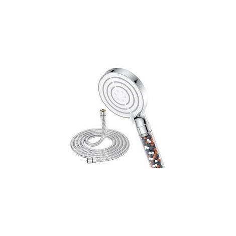 Pomme de Douche, Pomme Douche avec Tuyau 1.8M, Pomme de Douche Economie Deau Haute Pression,Douchettes de Salle de Bain avec Filtre 6 Types de Jet, Douche avec Fonction Pause Jet puissant (1/5)